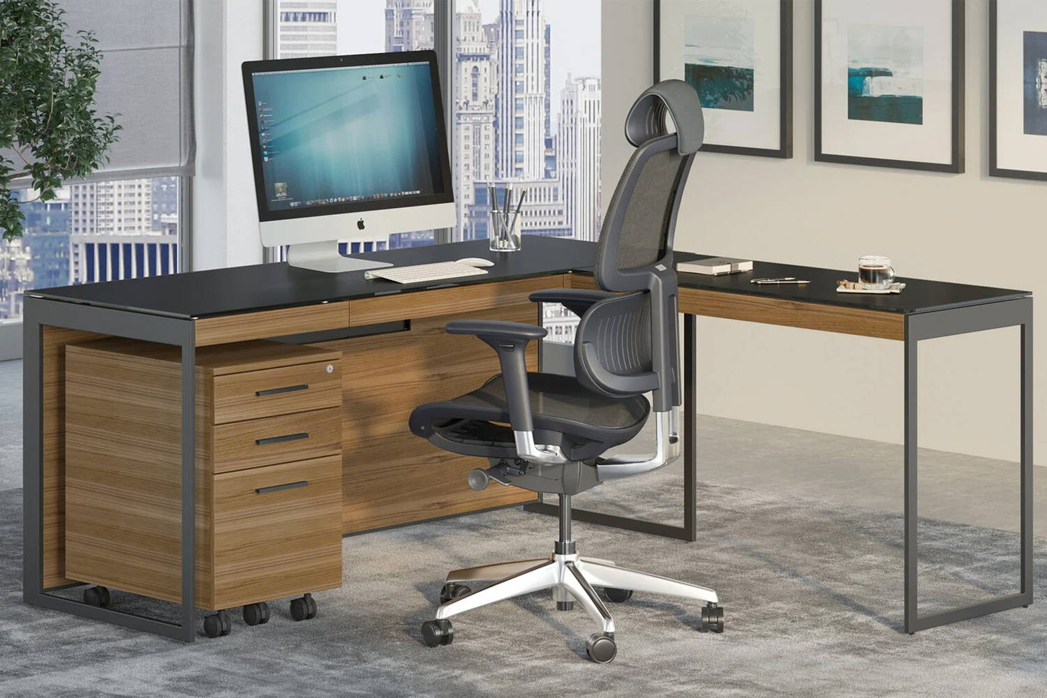 Sequel 20 L Shaped Office Desk by BDI | room service 360°