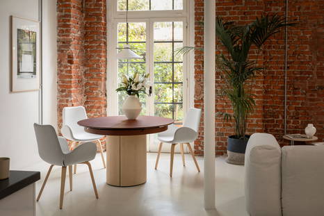 Sesame Round Extension Kitchen Table in modern home