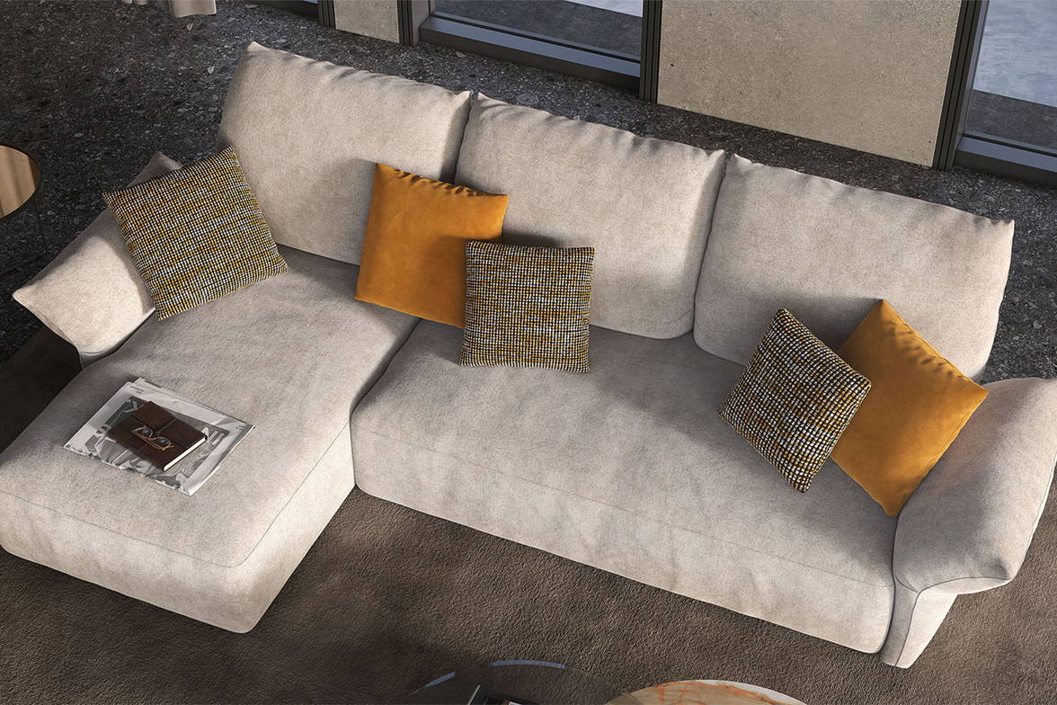 Sinatra Sectional Sofa with Chaise from Cattelan Italia Sinatra Sectional Sofa with Chaise from Cattelan Italia