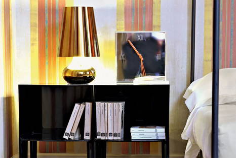 Small Ghost Buster nightstand with the Cindy table lamp and Tic&Tac Clock