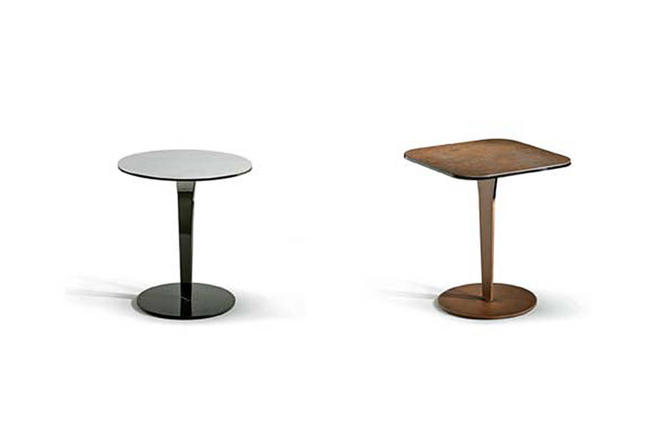 Smart end table round and square top versions by Gamma Arredamenti