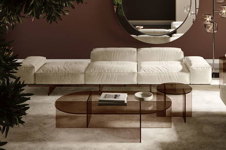Soft Glass Sofa by Tonelli