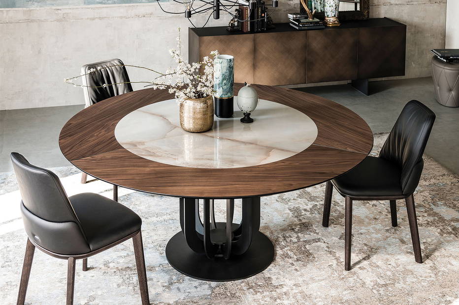 Soho Ker-Wood dining table with Belinda chair by Cattelan Italia