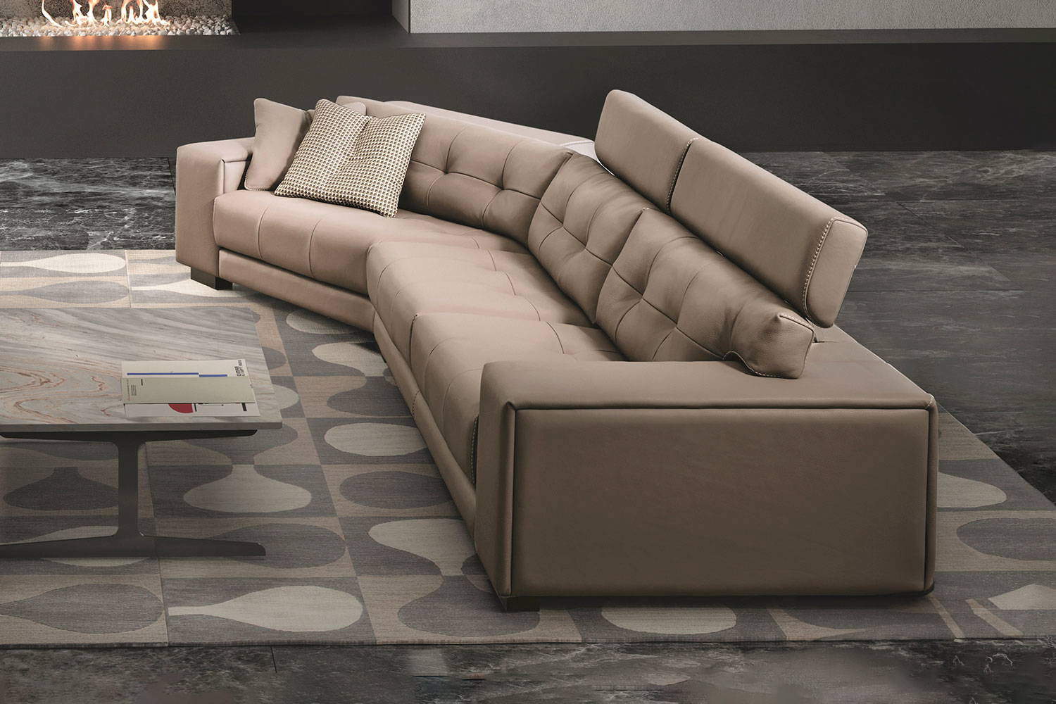 Soleado angled sectional by Gamma