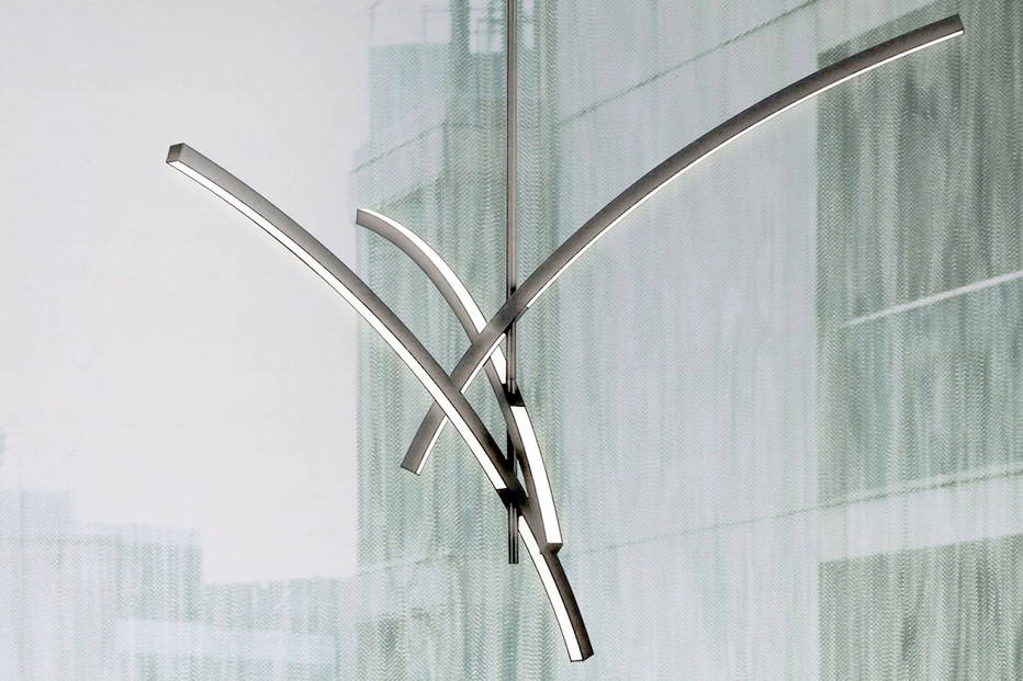Gestures 3-Arm Led Pendant Display Model