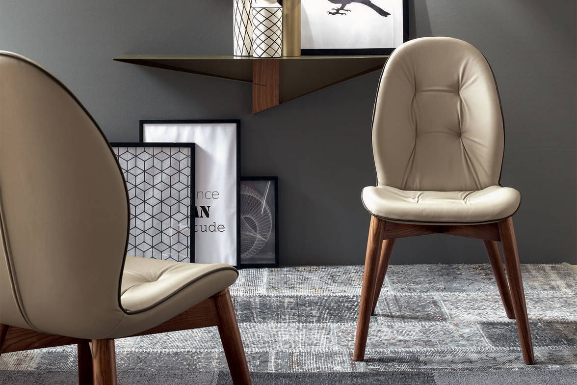 Sorrento dining chairs with Canaletto walnut legs Sorrento dining chairs with Canaletto walnut legs