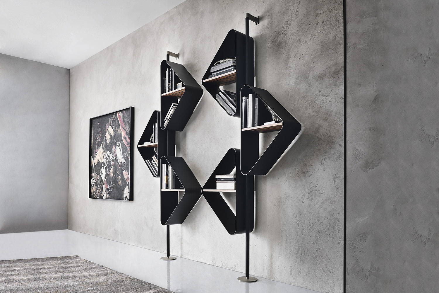 Spinnaker wall anchored bookcases by Cattelan Italia
