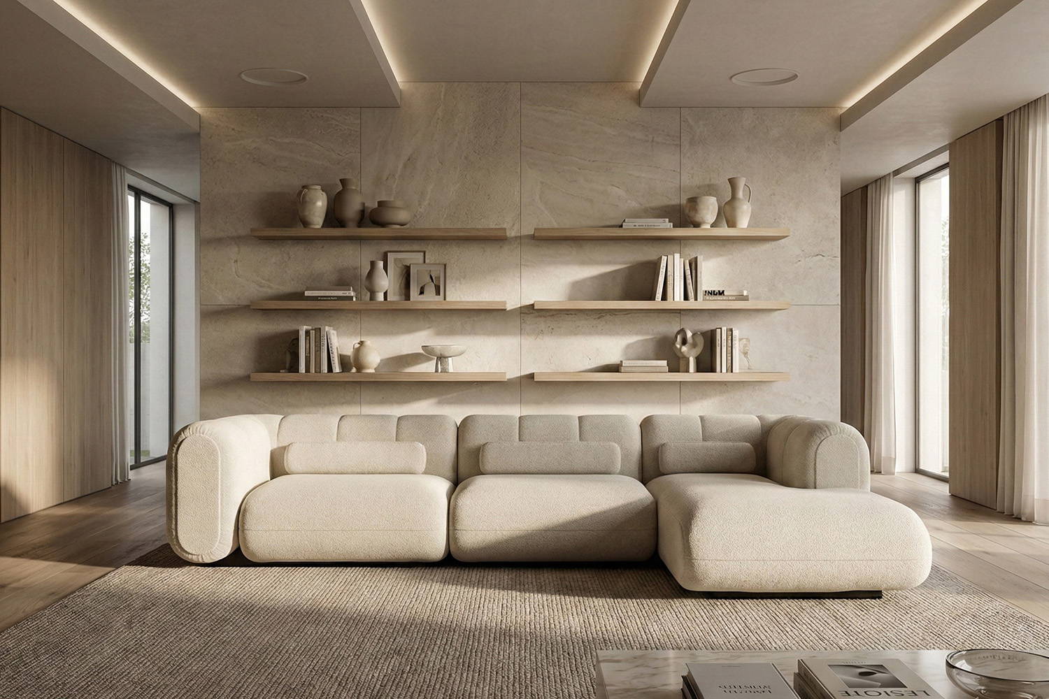 Splendido Sectional Sofa with Chaise designed by Stefano Spessotto