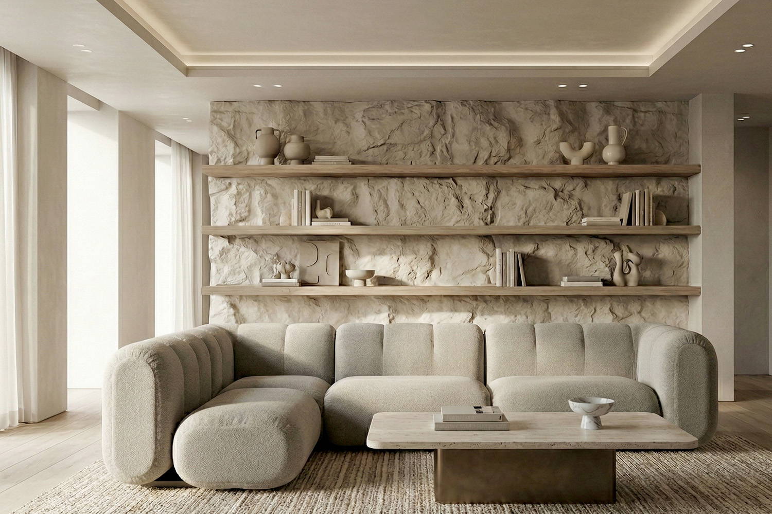Splendido Corner Sectional Sofa with Peninsula