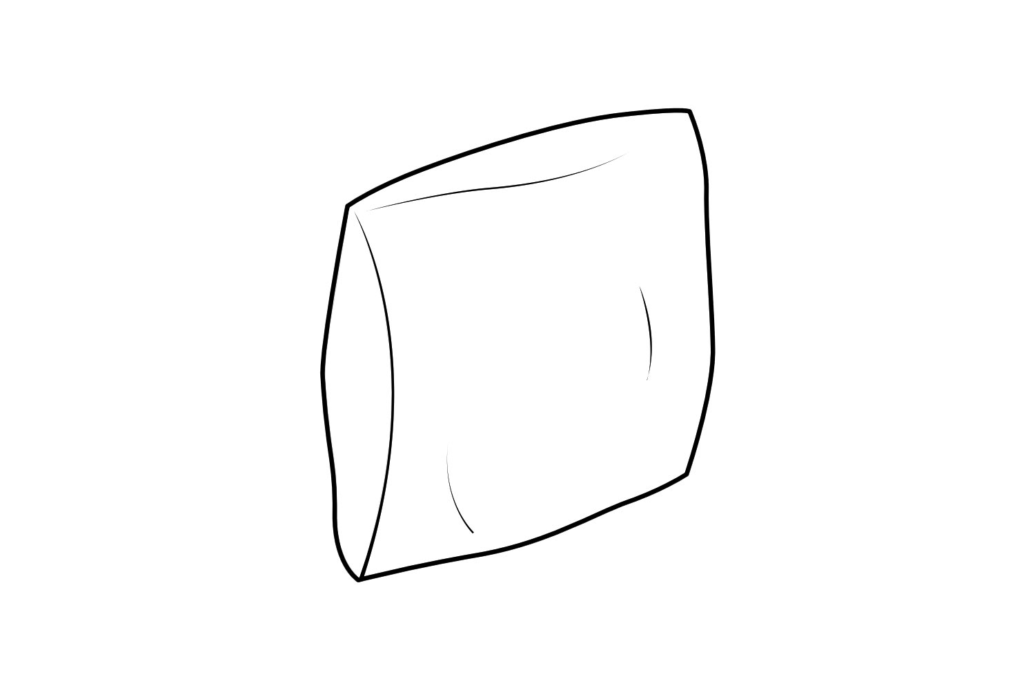 Square knife edge pillow by Lago