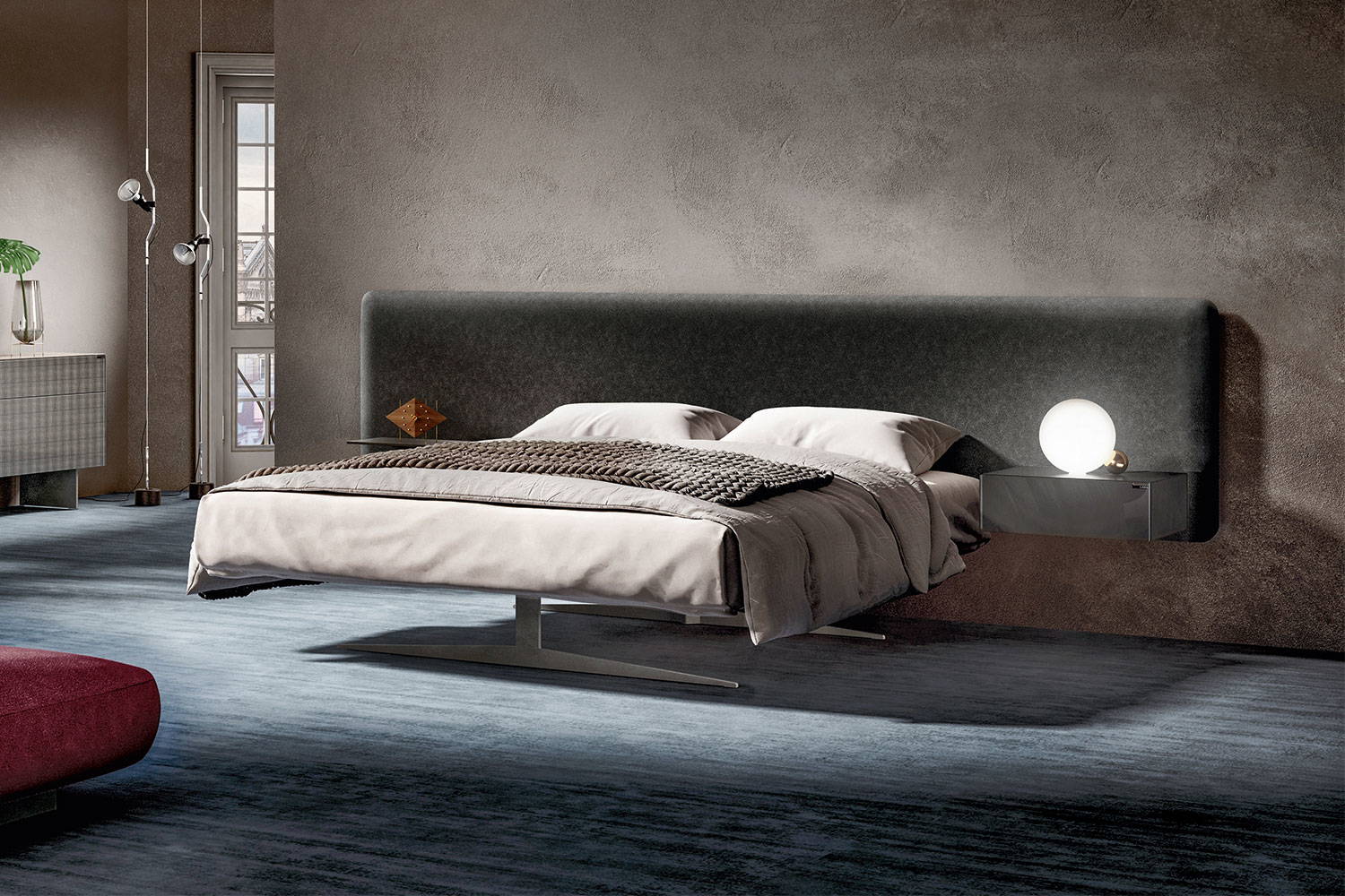 Steel free bed by Lago