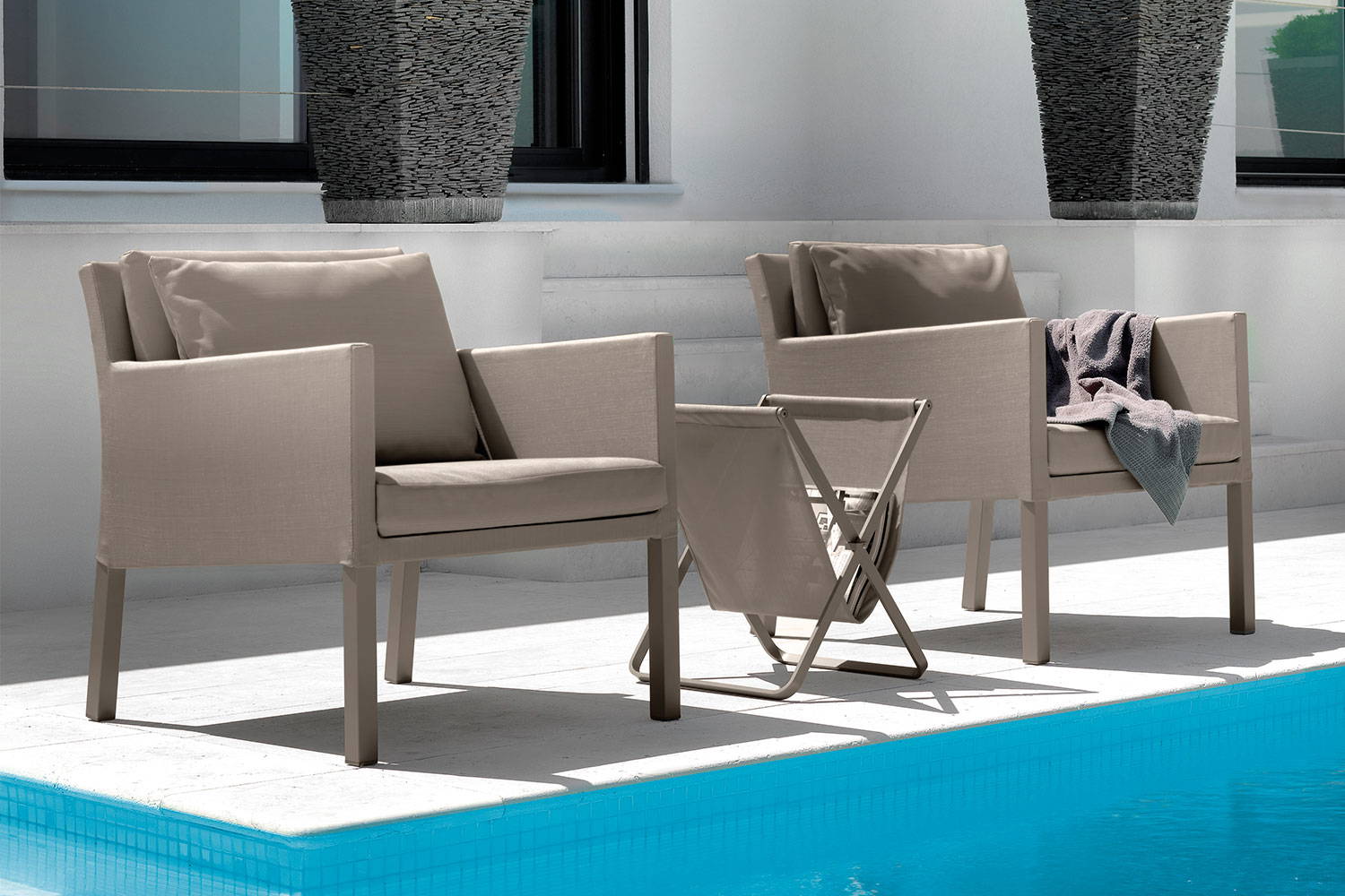 Step lounge armchairs by Talenti