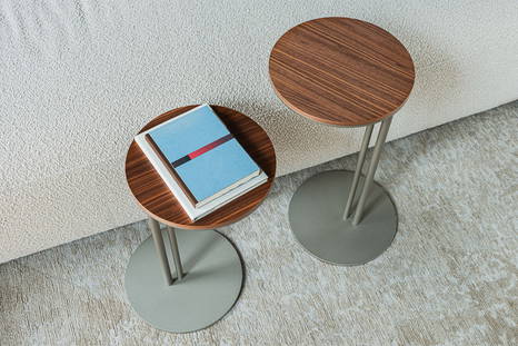 Sting XL End Tables with Canaletto walnut wood tops