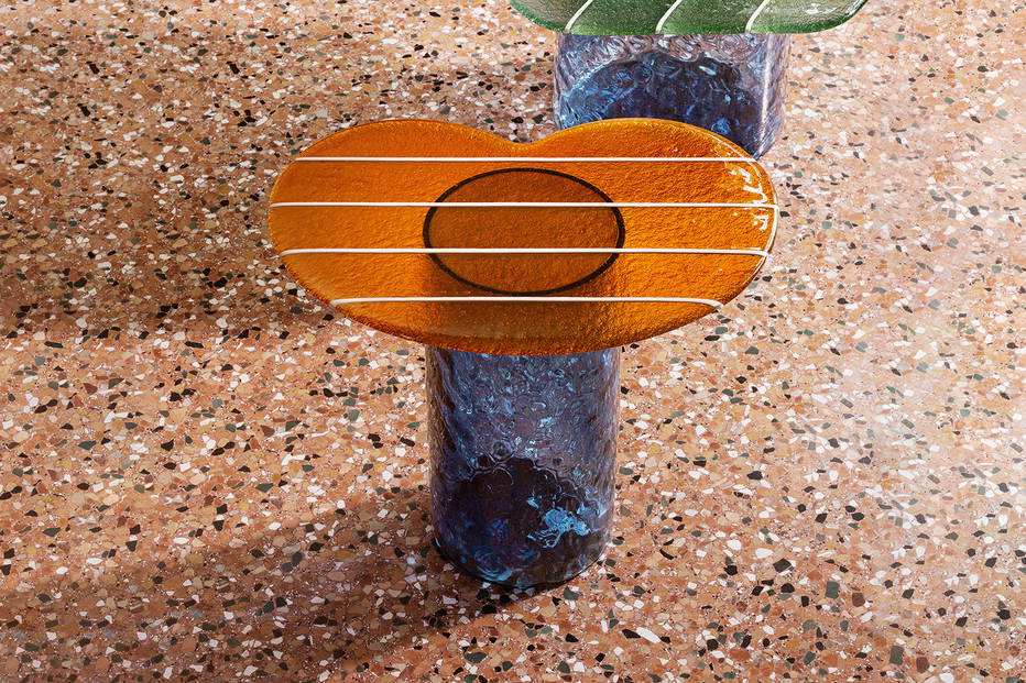 Striche Side Table designed by Matteo Zorzenoni