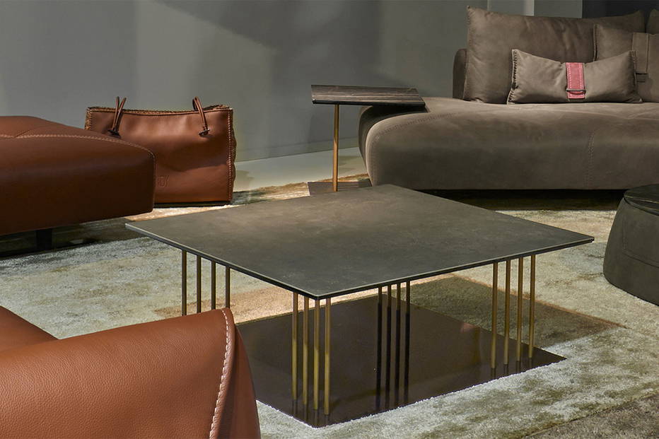 Stripes square coffee table by Gamma