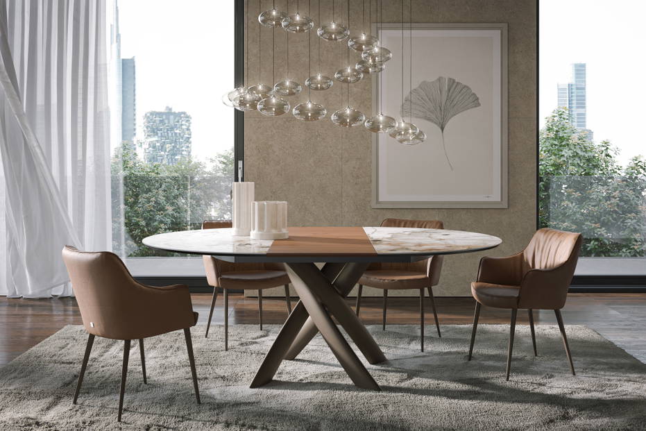 Style Round Extension Dining Table