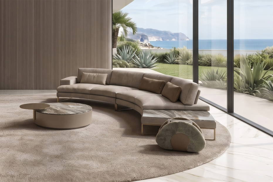 Sunset Curved Sectional from Gamma Arredamenti 