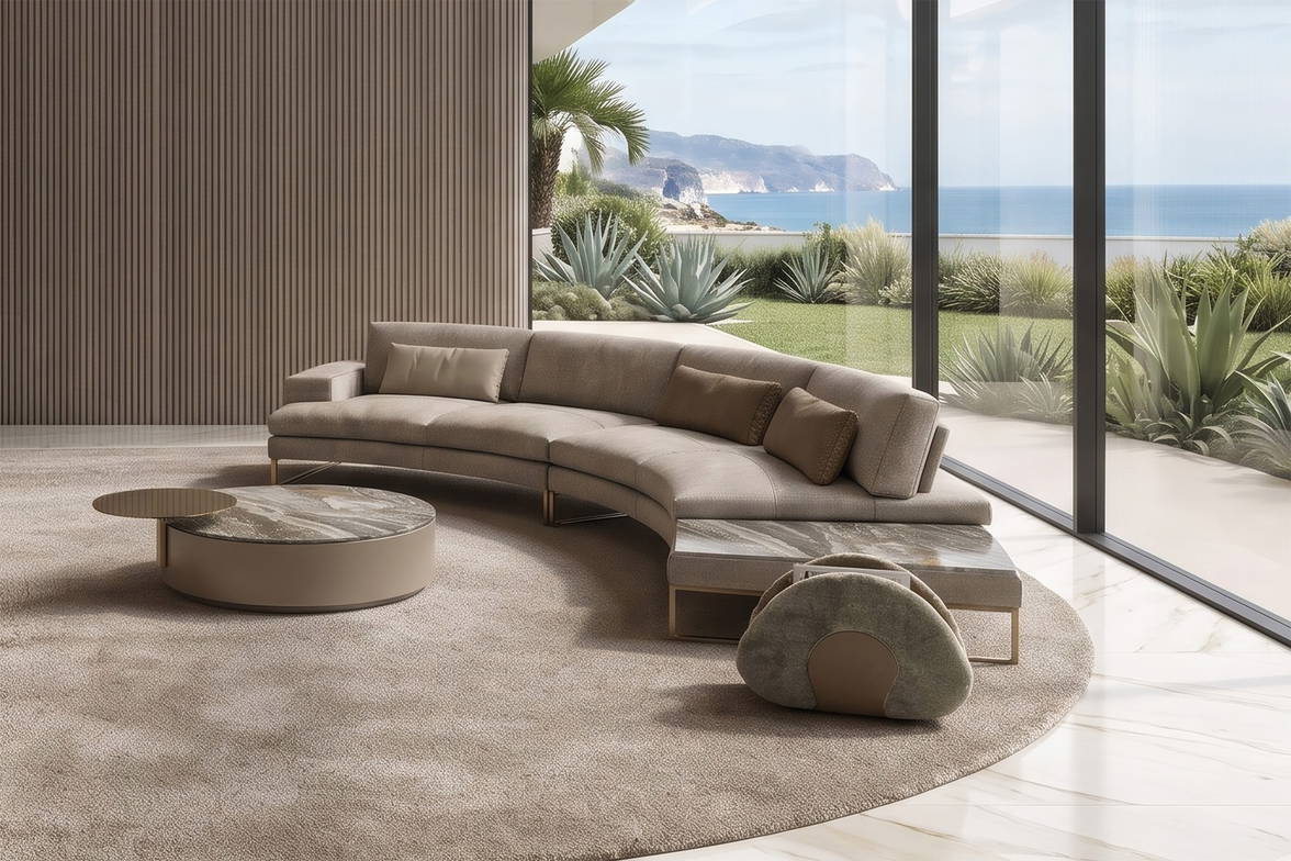 Sunset curved sectional with end table Sunset curved sectional with end table