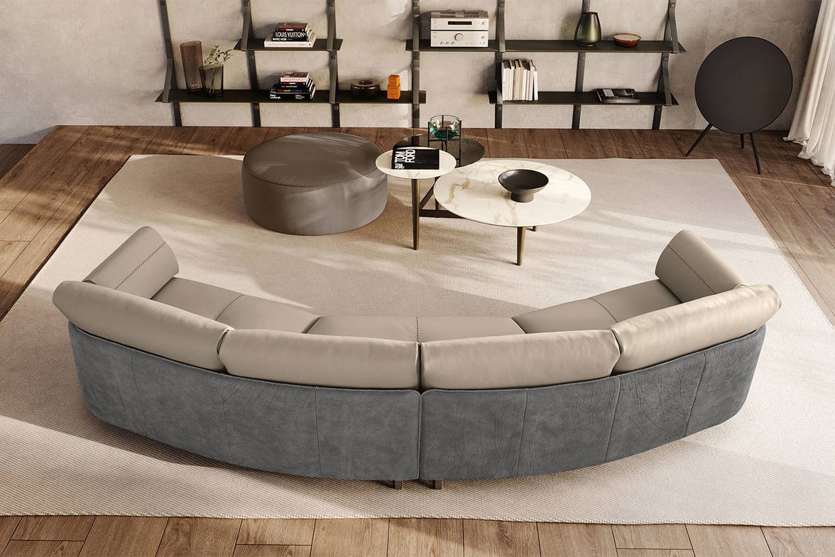 The Swing Curved Sofa by by Gabriele Ghetti for Gamma Arredamenti. The Swing Curved Sofa by by Gabriele Ghetti for Gamma Arredamenti.