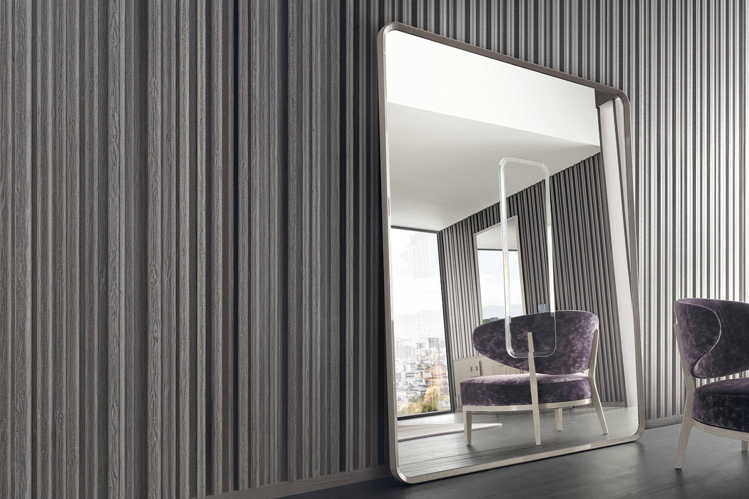 Symbol Floor Mirror designed by Giorgio Soressi