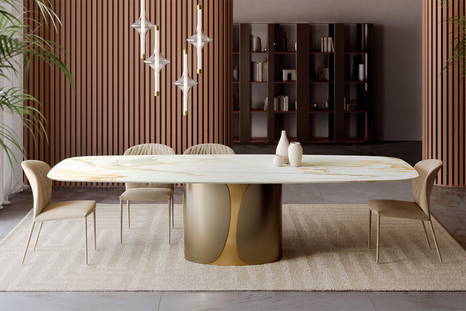 Talos Dining Table with barrel top