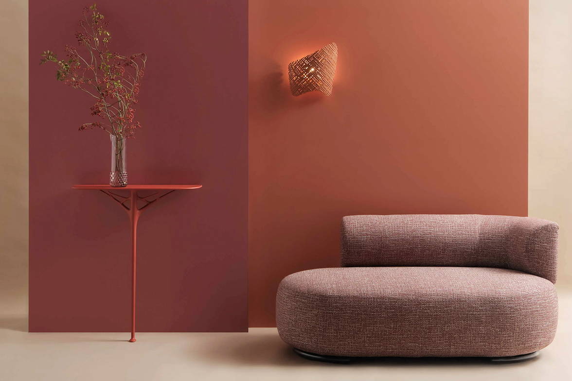 Tea Wall Sconce with the K-Waiting Chaise and A.I. Console Table
Tea Wall Sconce with the K-Waiting Chaise and A.I. Console Table