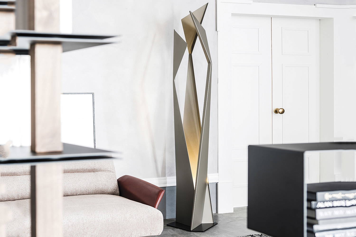 Thriller floor lamp in living room interior