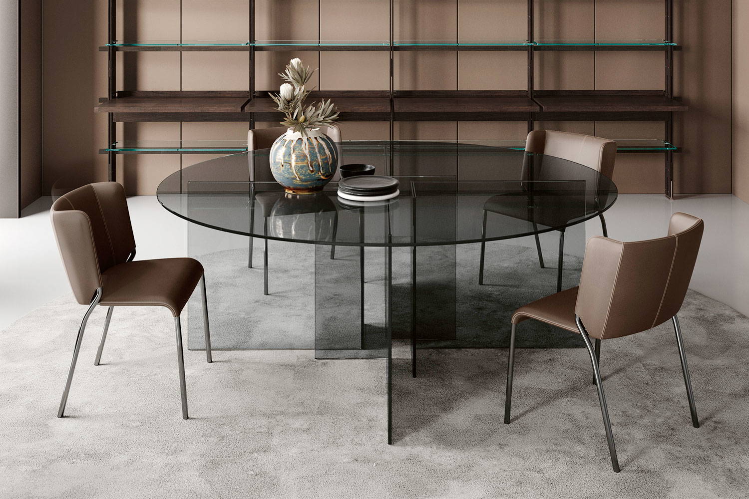 The Thrim Round dining table by Massimo Castagna for Tonelli.
