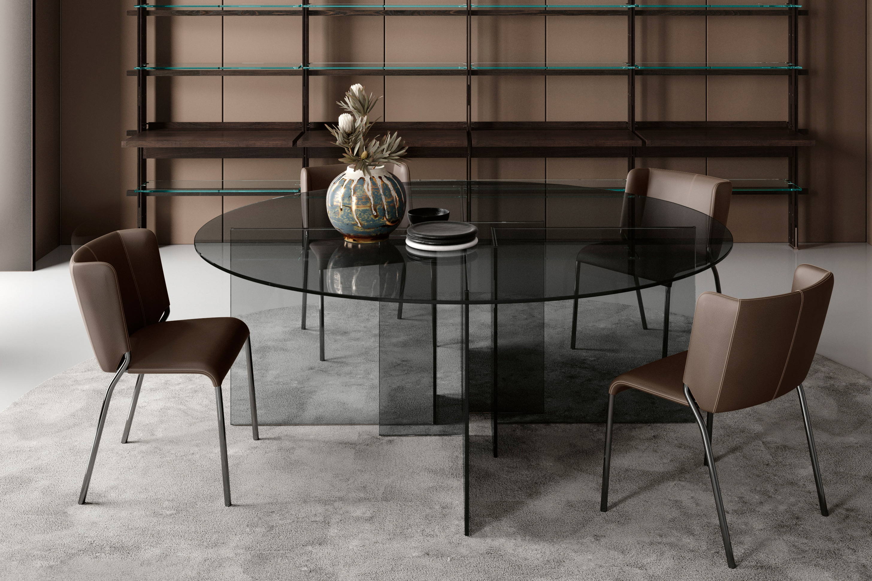 The Thrim Round dining table by Massimo Castagna for Tonelli.