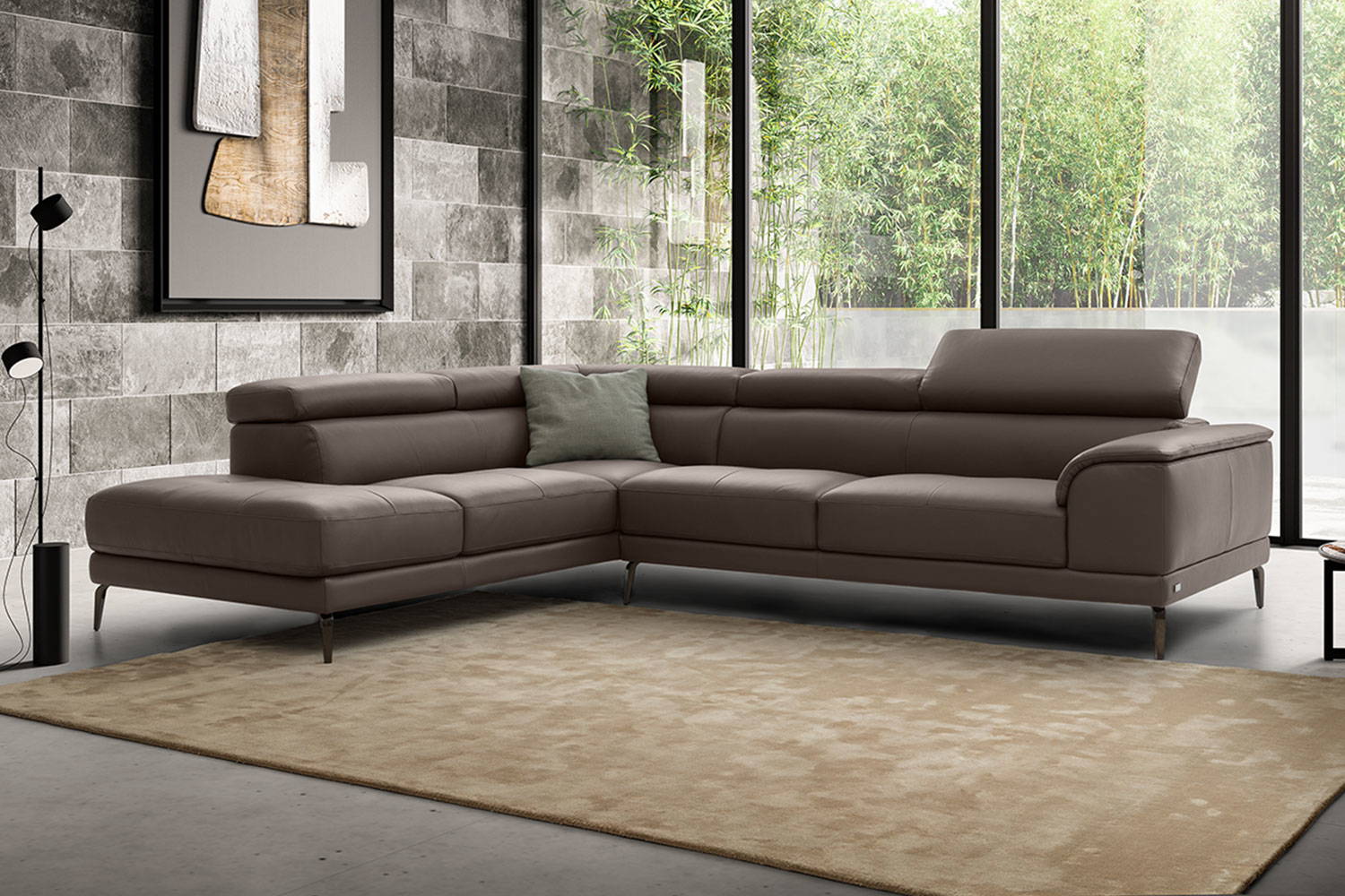 Tiziano sectional sofa with fixed corner by Nicoline Italia
