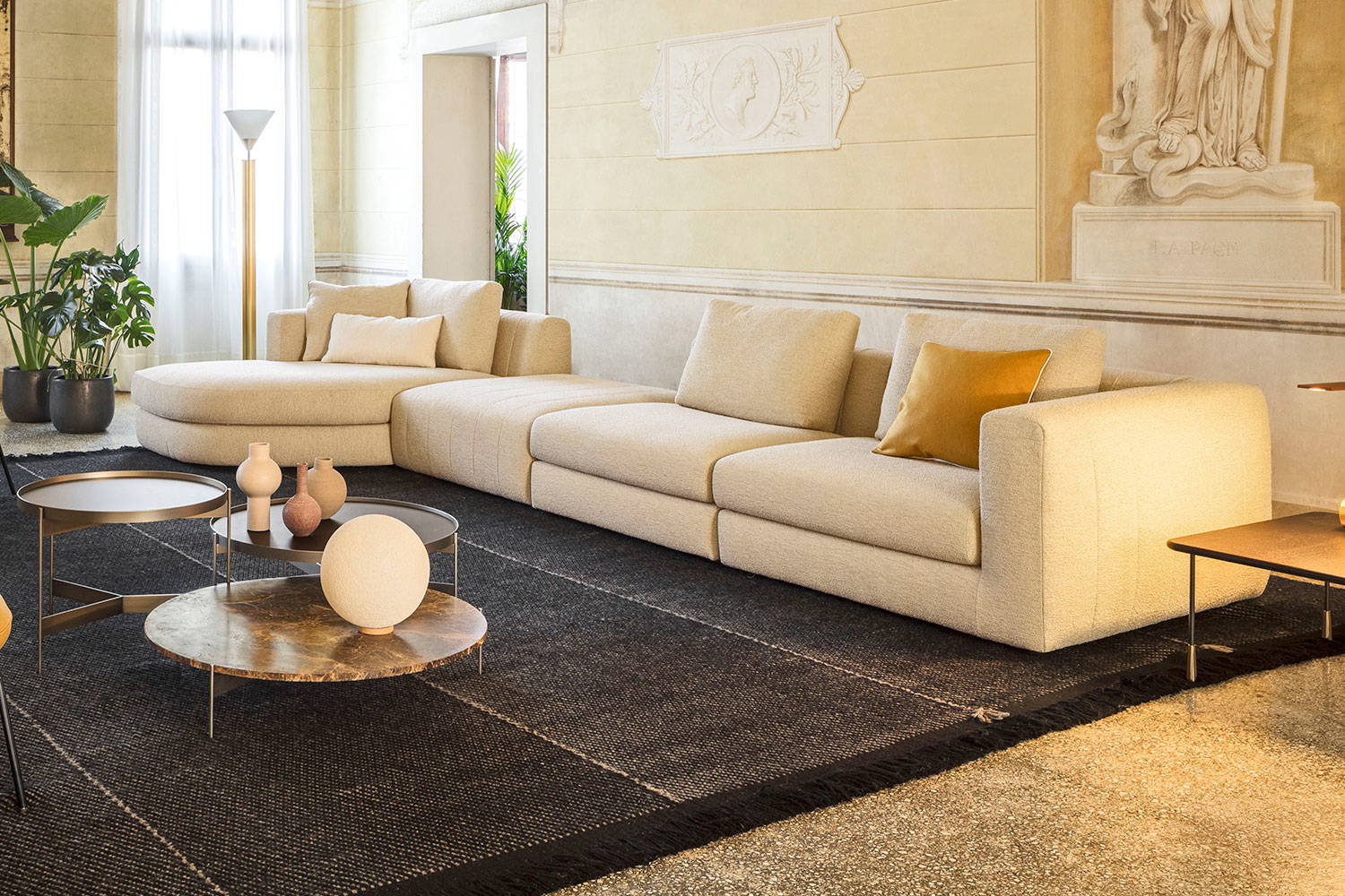 Tobias Sectional Sofa with Chaise by Pianca