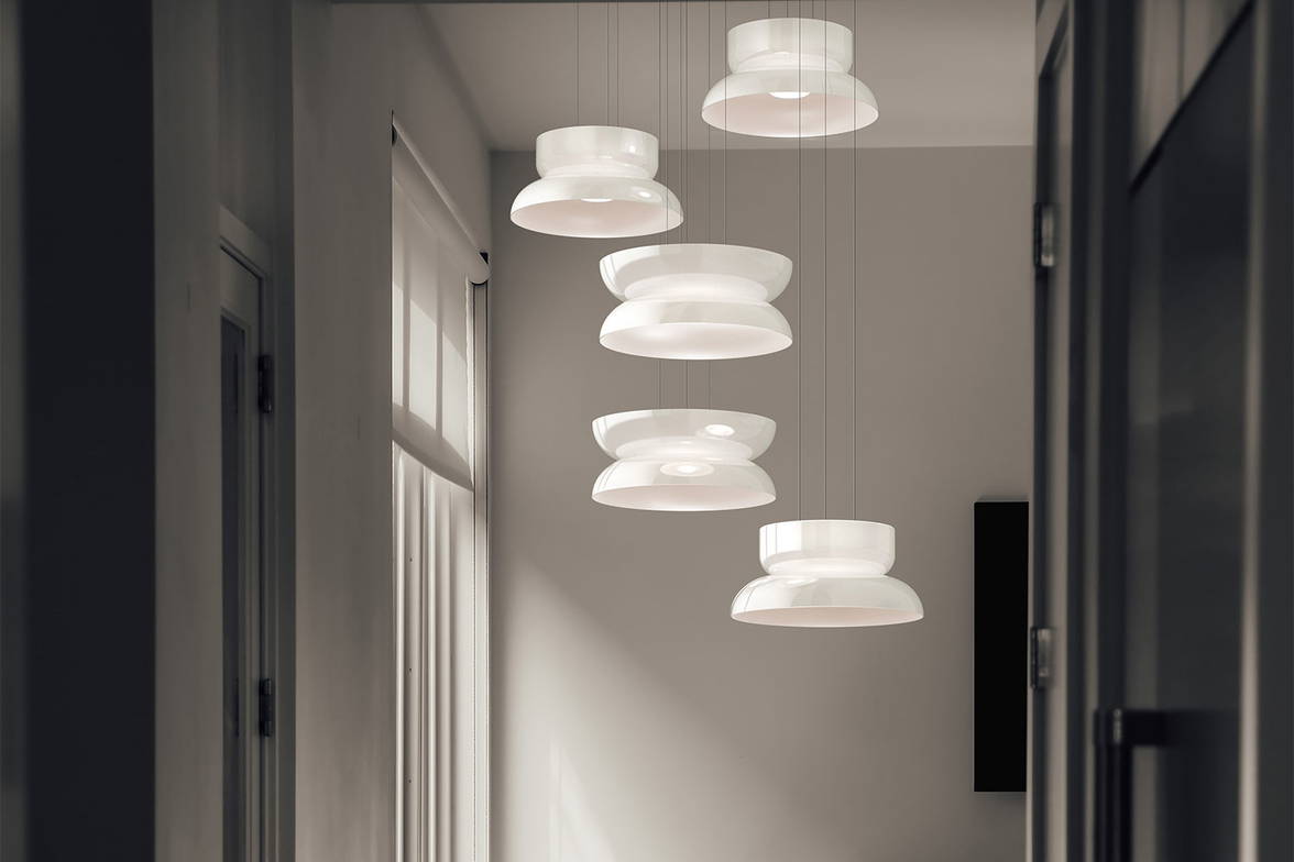 Totem Up Down pendant lights by Pablo Design. Totem Up Down pendant lights by Pablo Design.