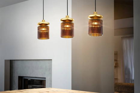 Tread SP Pendant Lights over kitchen counter