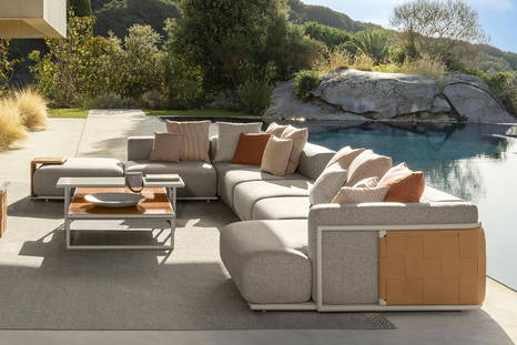 Tresse J-shape sectional sofa comp. A by Talenti