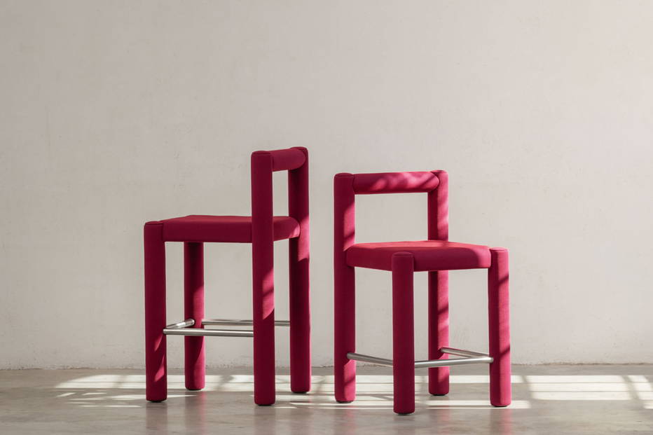 Tu-be bar and counter stools 