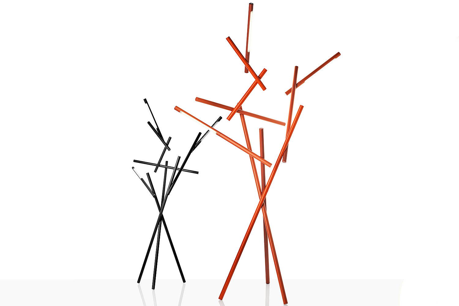 Tuareg floor lamps in orange and black colors