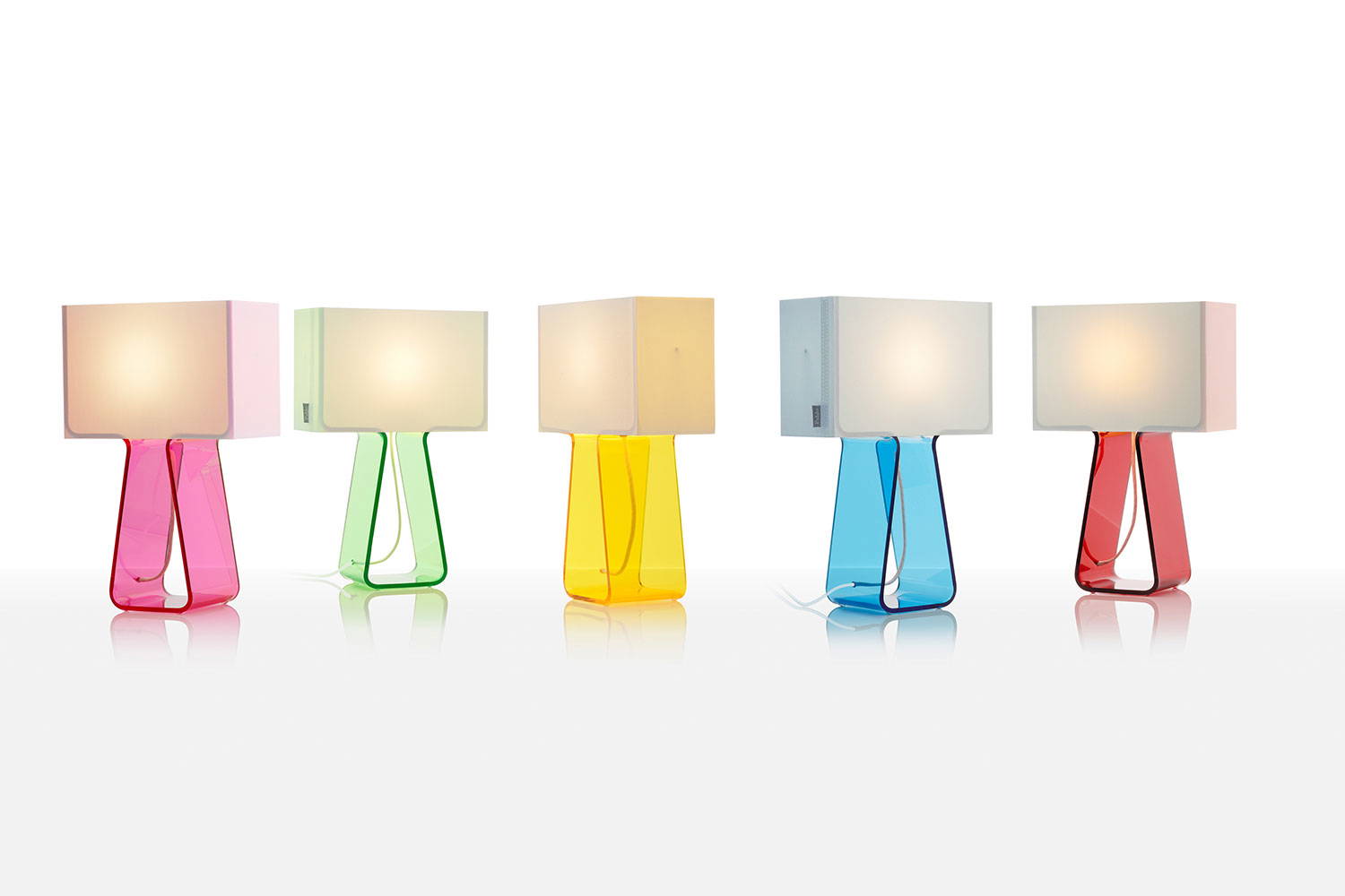 Tube Top colors table lamps have multiple variations of available colors 