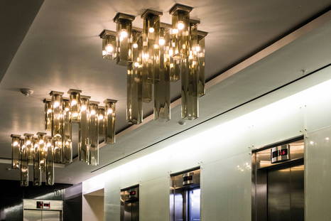 Tubes Ceiling Lights in lobby 