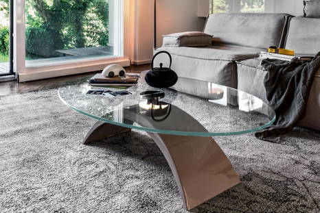 Tudor oval coffee table by Tonin Casa