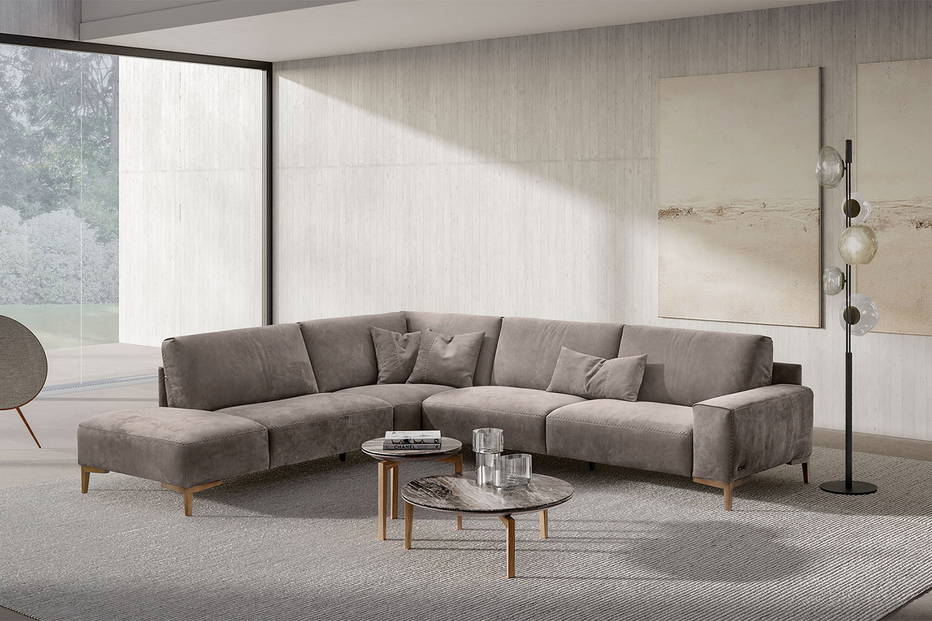 The Twiga Corner Sectional Sofa With Peninsula by Gabriele Ghetti for Gamma Arredamenti