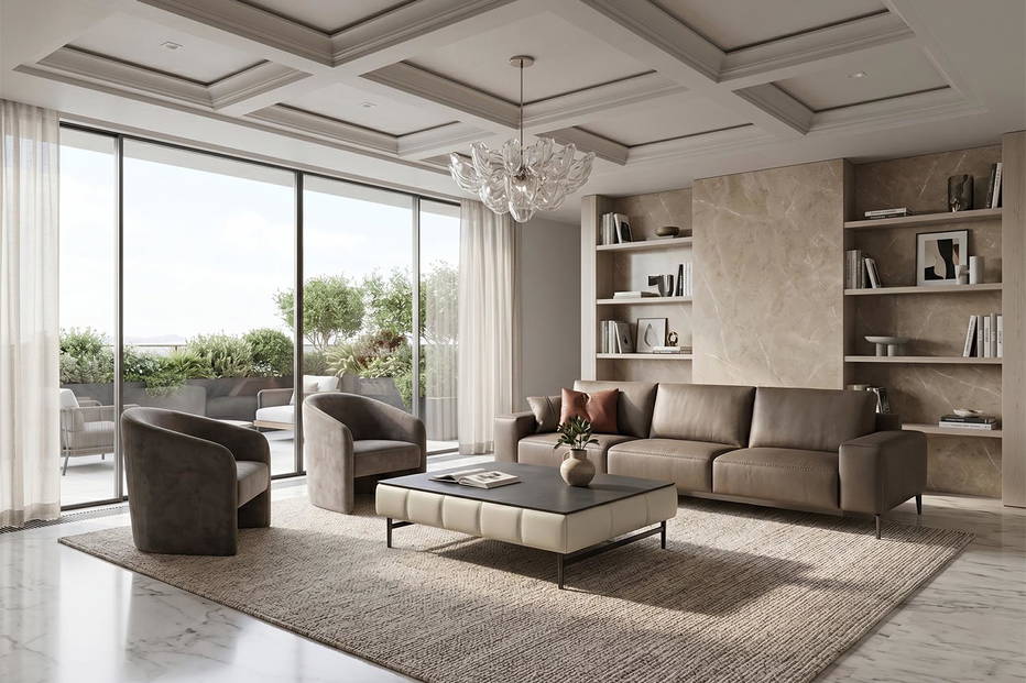 The Twiga sofa with Sophie armchairs.
