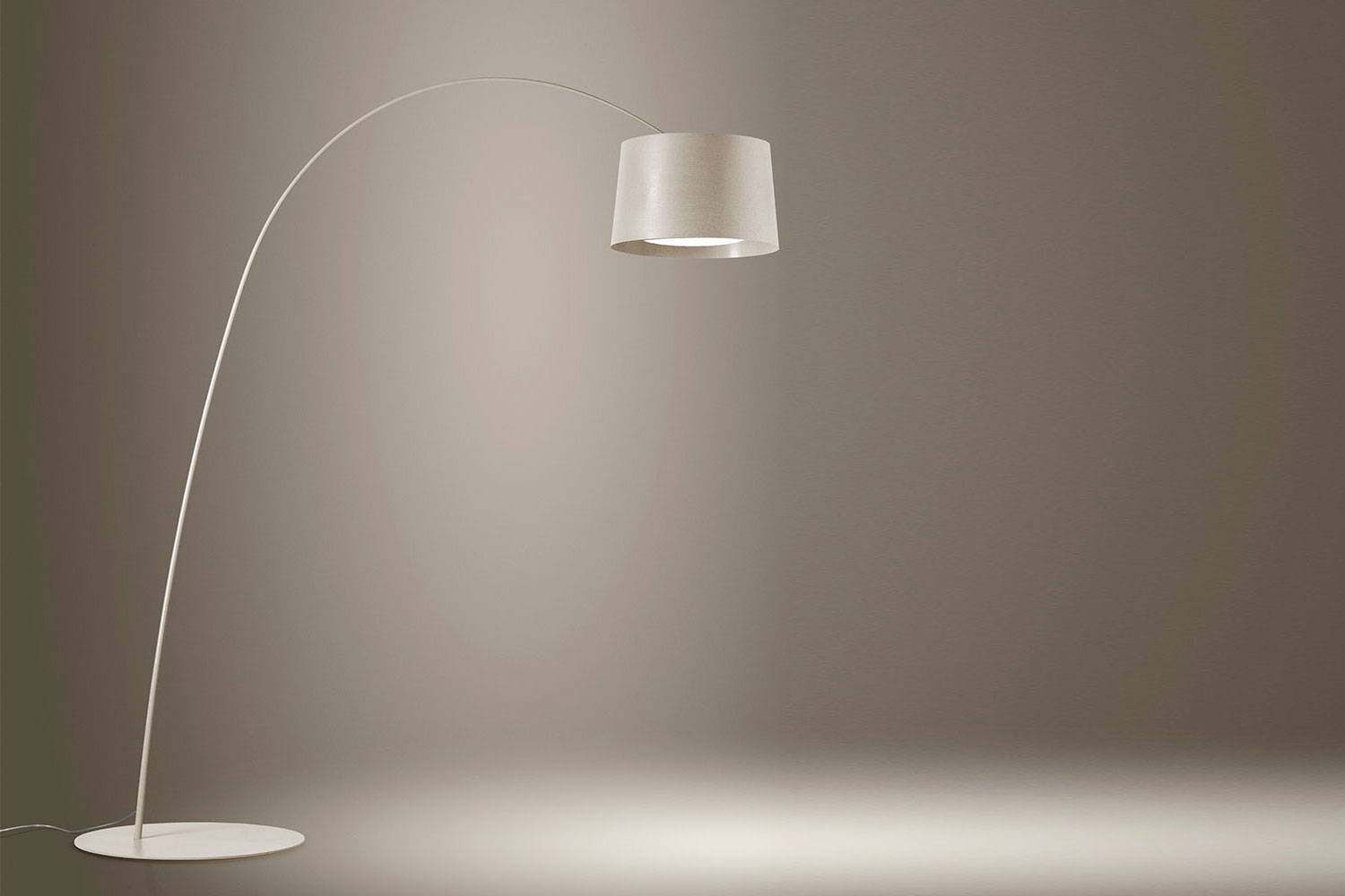 Twiggy arc floor lamp in greige color