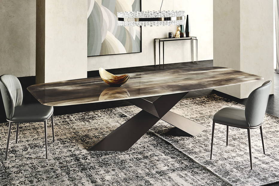 Tyron CrystalArt dining table by Cattelan Italia