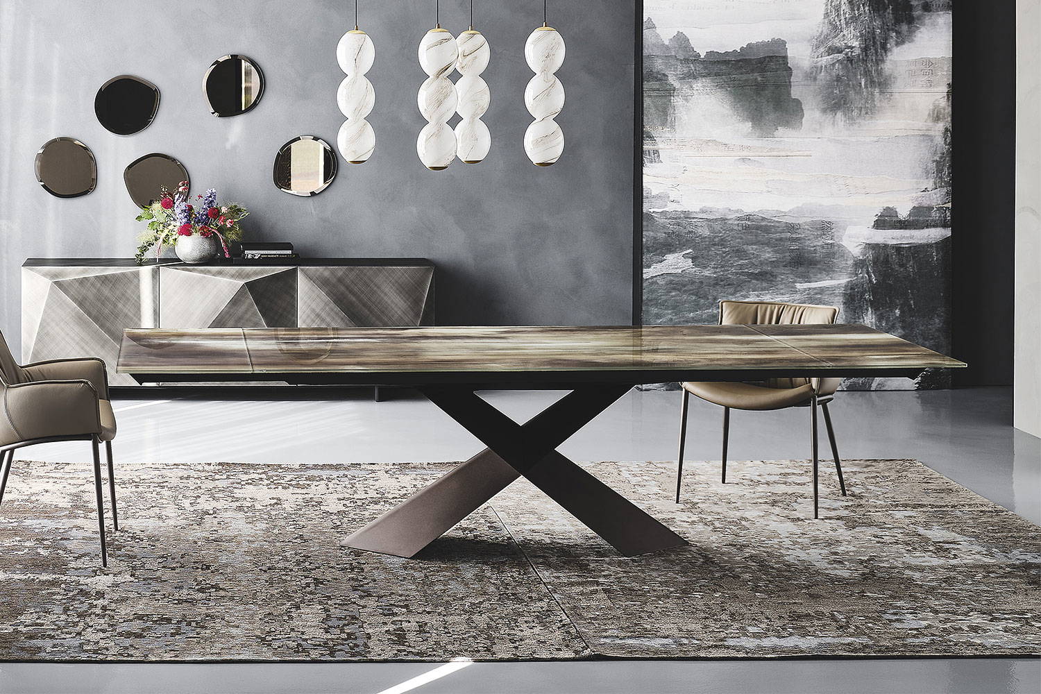 Tyron CrystalArt Drive Dining Table