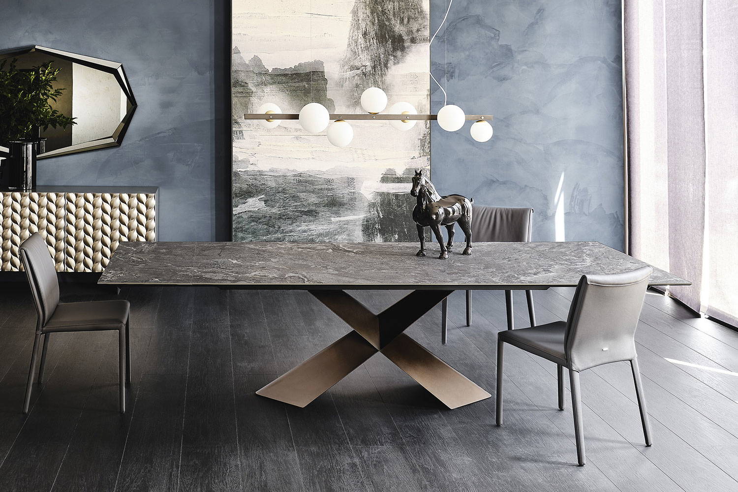 Tyron Keramik Drive Dining Table by Cattelan Italia | room service
