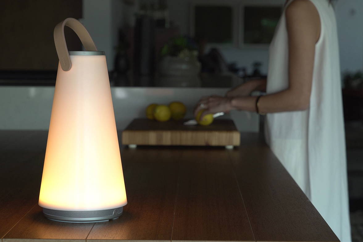Uma sound lantern by Pablo as a table lamp Uma sound lantern by Pablo as a table lamp