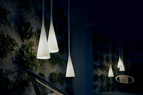 Uto outdoor suspension lights by Foscarini