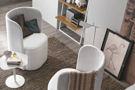 Vanessa armchairs top view (pillows are sold separately)