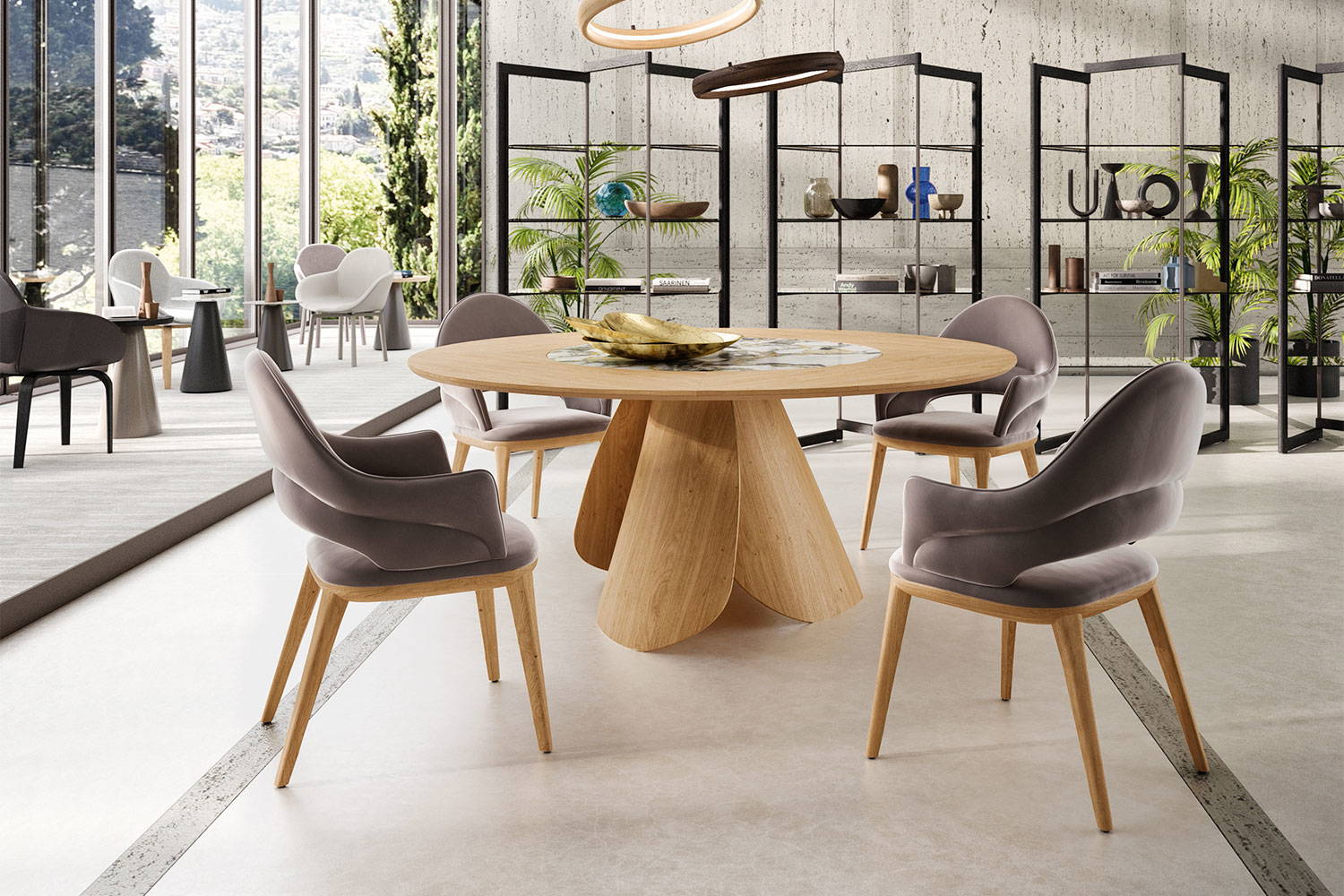ルパンunico ALBERO Dining Table Veliero Swivel Dining Table by Ozzio Italia | room service 360°