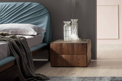 Venice Night Wood Nightstand with Michelangelo Bed 